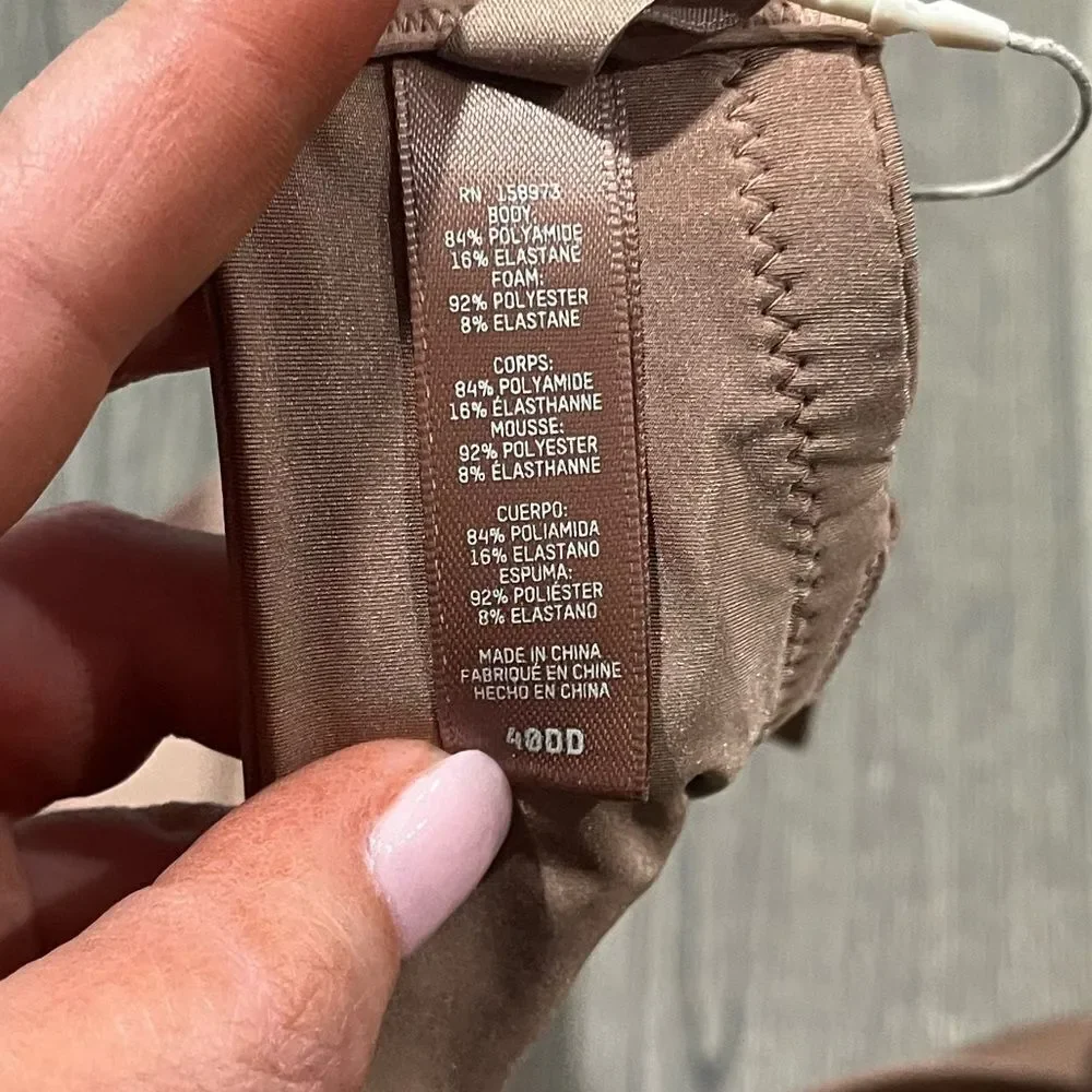 NWT Skims Wireless Form T Shirt Demi Bra Plunge Neckline Lined Sienna Size 40DD - Picture 3 of 6